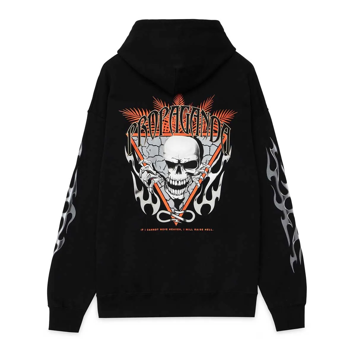 Versatile Layer Propaganda Felpa con Cappuccio Skeleton Hoodie 21FWPRFE540-01 nero