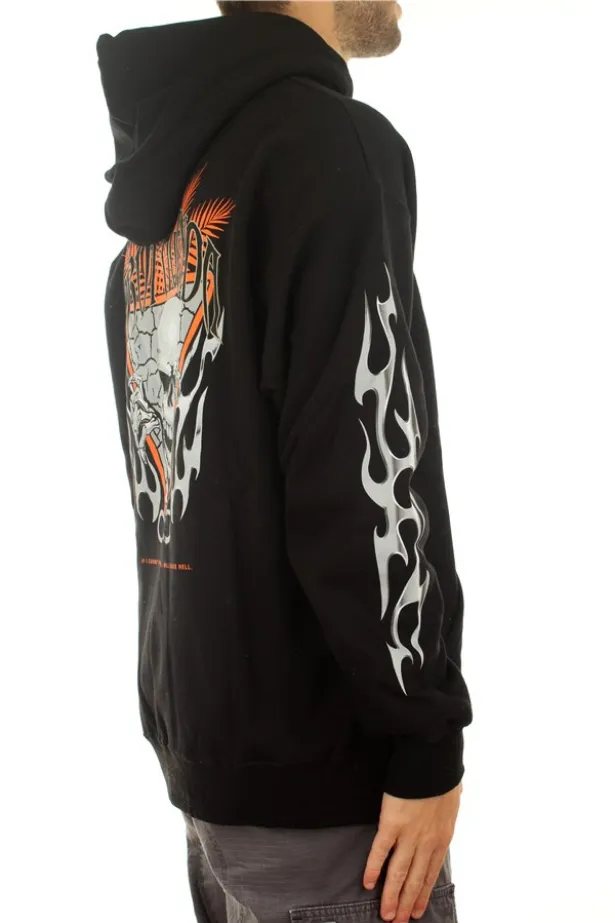 Propaganda Felpa con Cappuccio Skeleton Hoodie 21FWPRFE540-01 nero product poplin smoothness