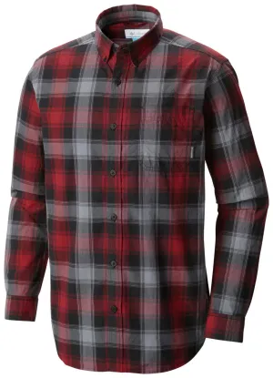 WrinkleResistant Finish Columbia Men Red Rapid Rivers II Long Sleeve Shirt