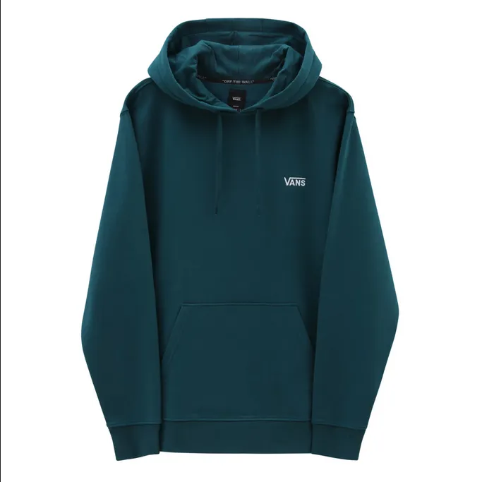 Vans Felpa da uomo con cappuccio Core Basic VN0A7YDV60Q verde acqua Layered Look clip accents