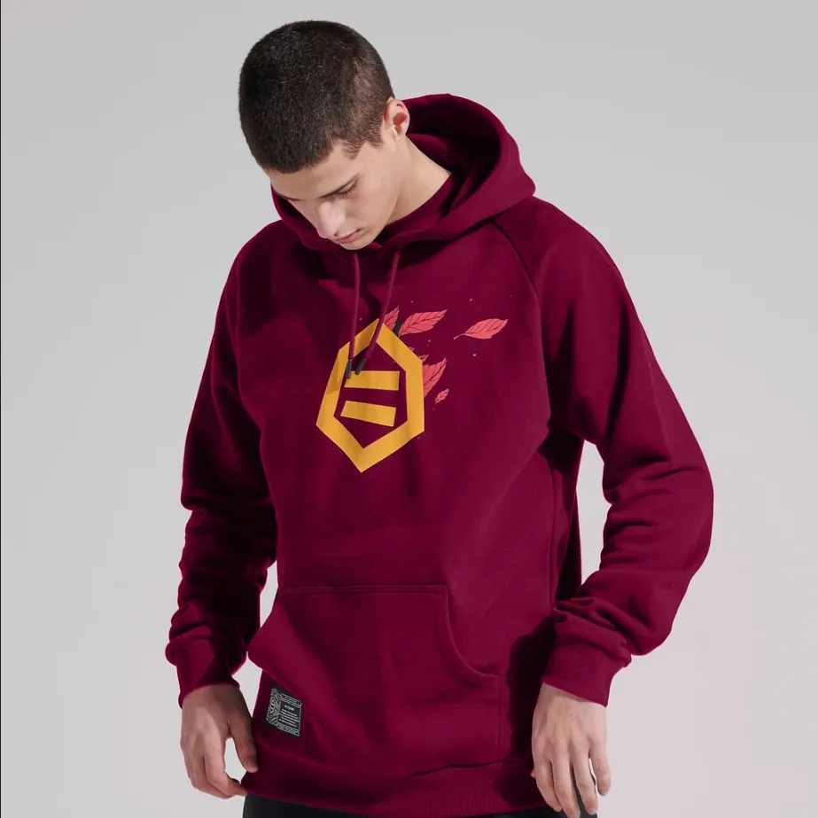 product UV resistant protection Dolly Noire Felpa con cappuccio Logo Foglie Hoodie sw034 sa 03 Bordeaux