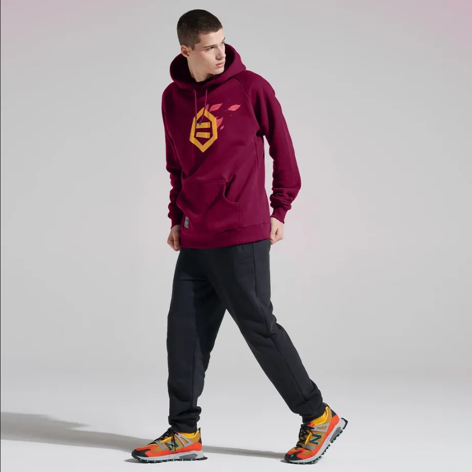 Dolly Noire Felpa con cappuccio Logo Foglie Hoodie sw034 sa 03 Bordeaux Weekend Ready