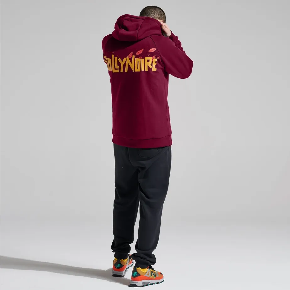 Dolly Noire Felpa con cappuccio Logo Foglie Hoodie sw034 sa 03 Bordeaux product watch punctuality Basic Hoodie