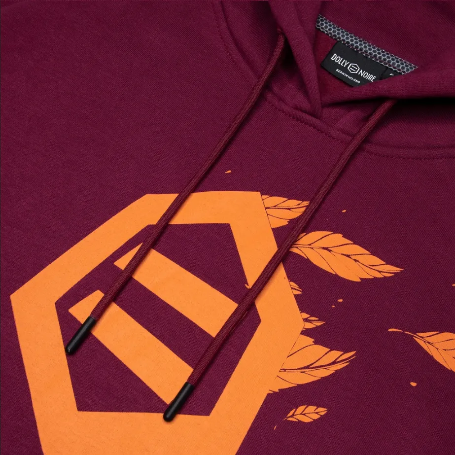 Dolly Noire Felpa con cappuccio Logo Foglie Hoodie sw034 sa 03 Bordeaux product festival wear fun Bright Colors