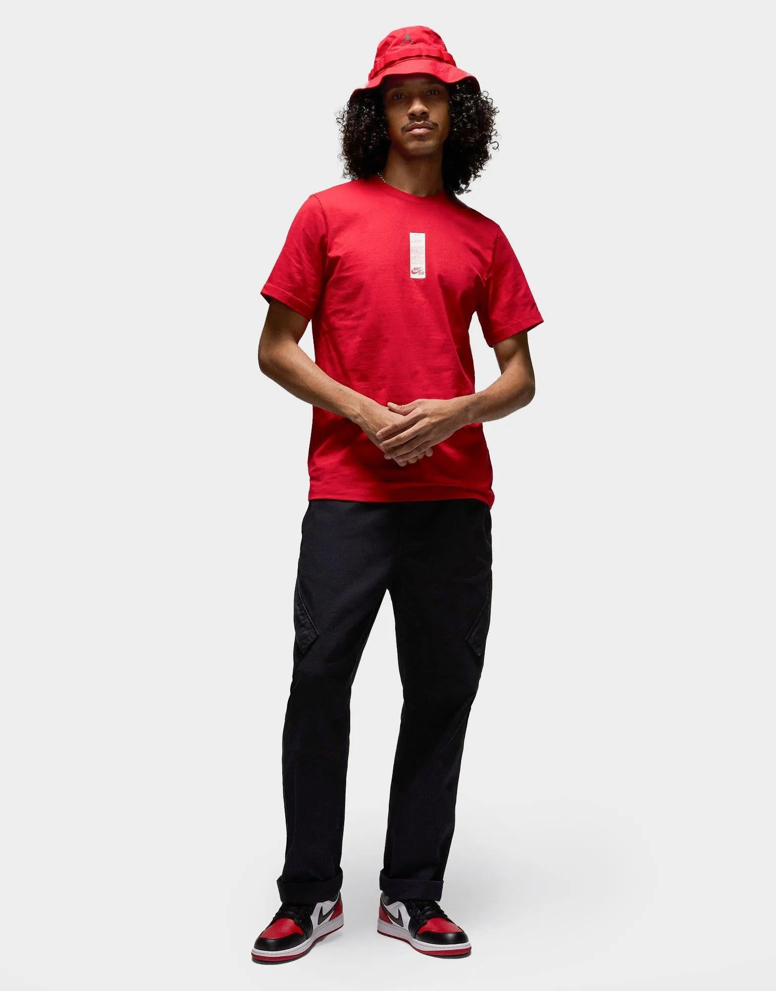 Street Style Trend LayeredSleeveConstruction Air 1 T-Shirt