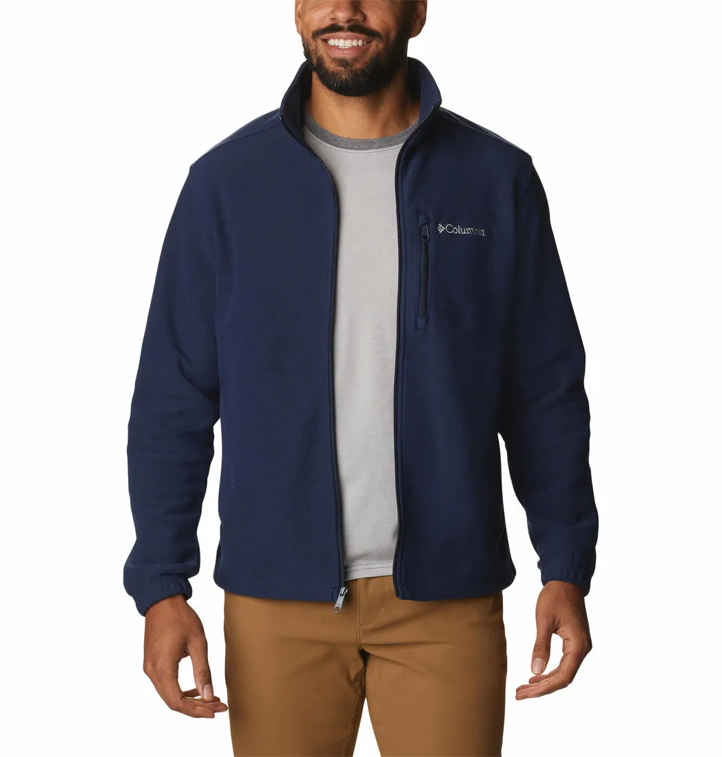 Columbia Men Blue Hot Dots III Full Zip Fleece Soft Wear Lightweight Outfit