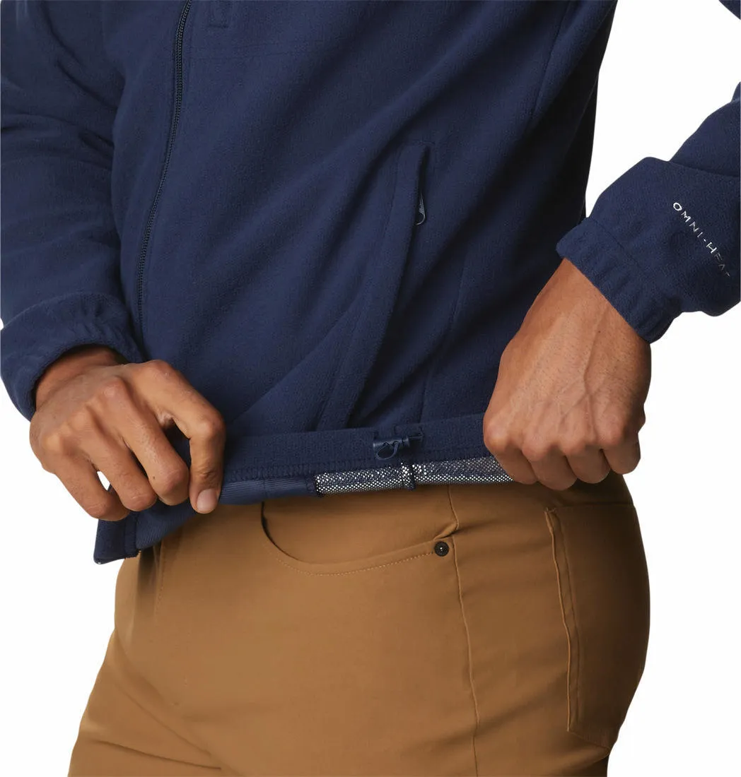 Columbia Men Blue Hot Dots III Full Zip Fleece Active Gear Low Temp