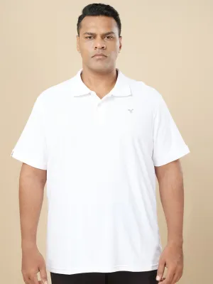 Fitted Top Men Plus Size Solid Polo T-shirt with MATPIQ