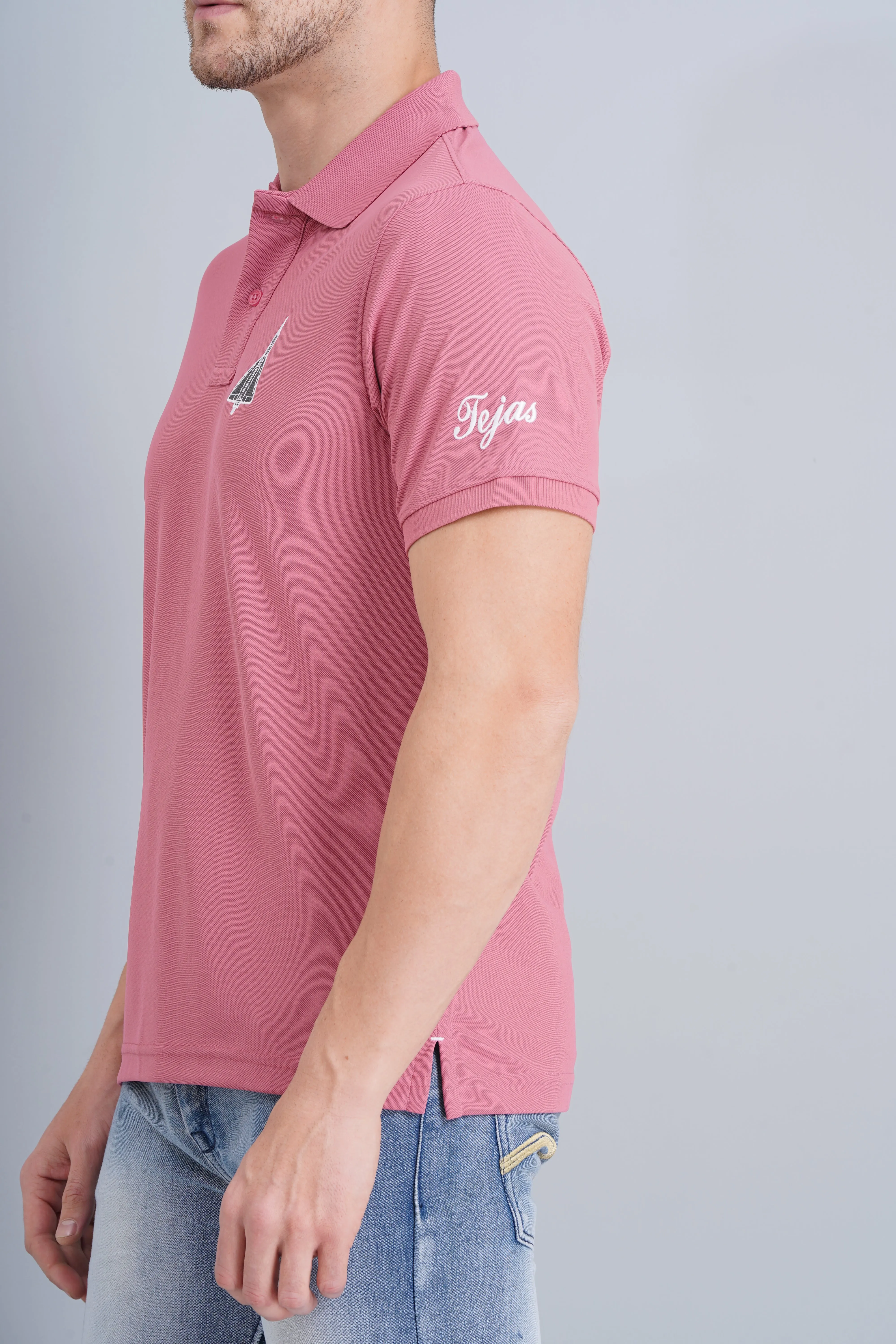 Men's Polo T Shirt Tejas Heather Rose Fashionable Choice Retro Vibe