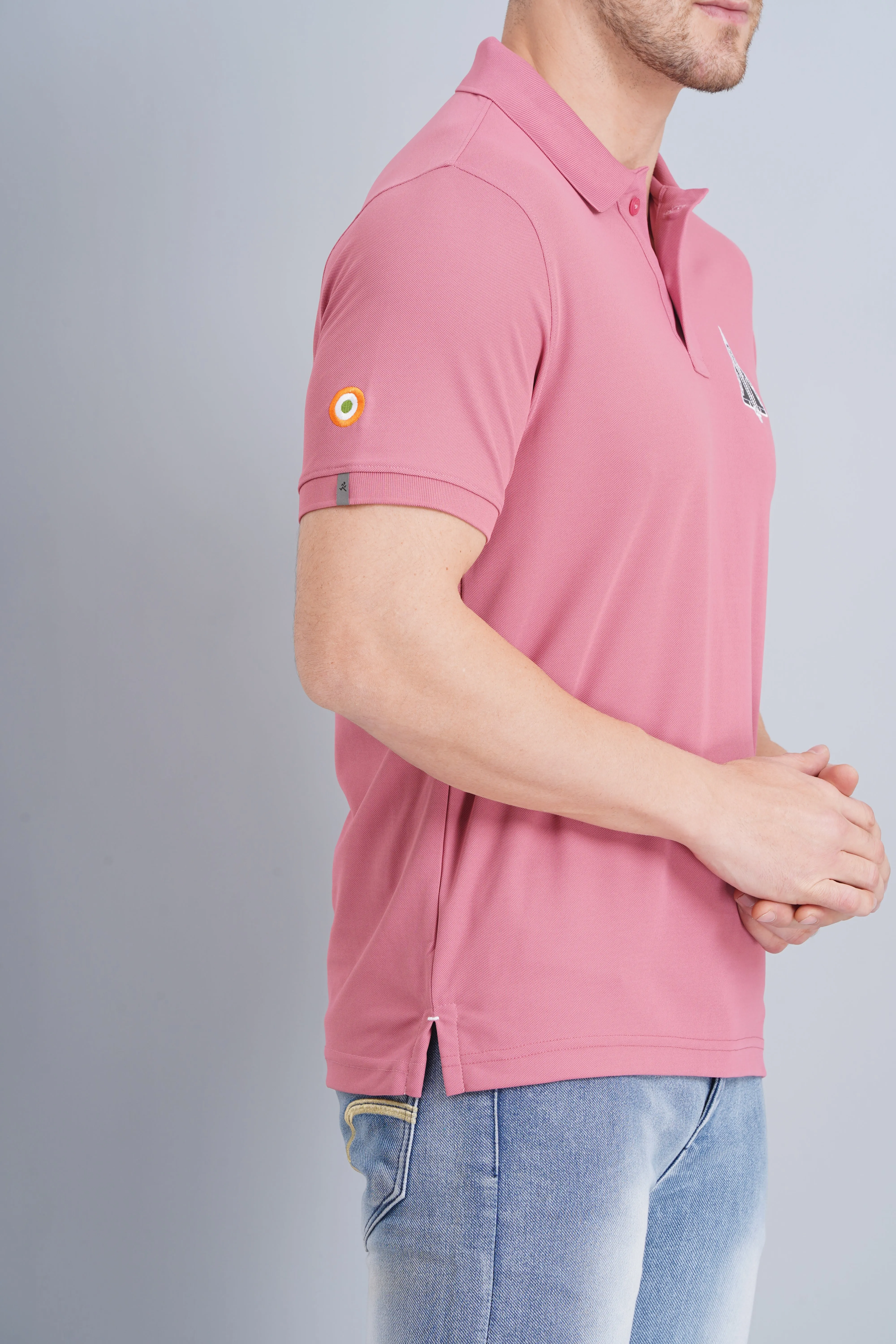 Men's Polo T Shirt Tejas Heather Rose Club Style