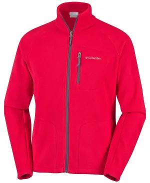 Columbia Men Red Fast Trek II Full Zip Fleece Urban Fashion Running Errands