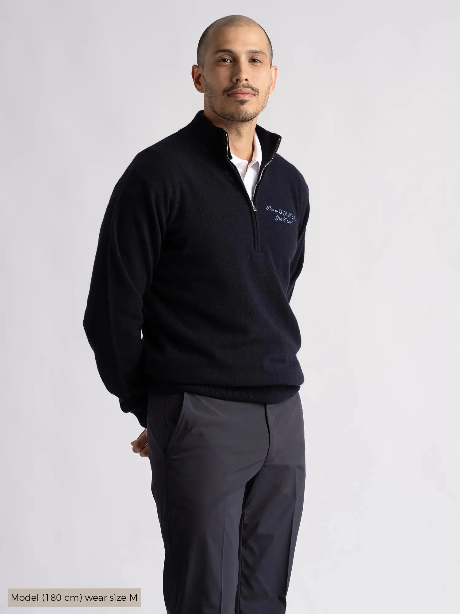 Gordon IGY2 1/2 Zip Menswear Navy Tall Length
