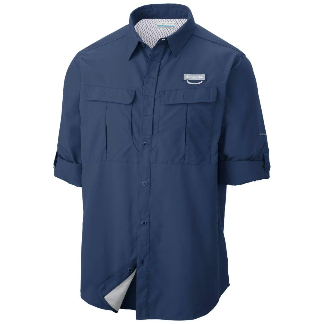 Cozy Sweater Chic Jacket Columbia Men Blue Cascades Explorer Long Sleeve Shirt (Sun Protection)