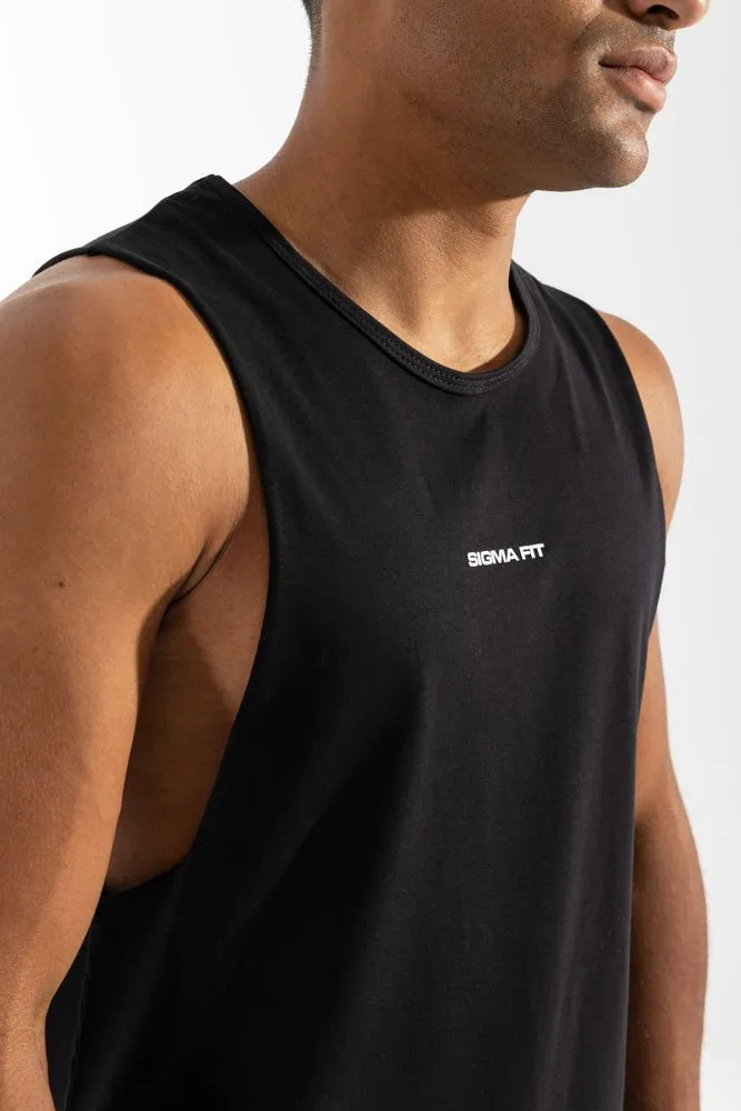 Tank Top Black Layered Paneling Wild Mood
