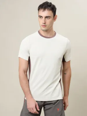 EnhancedDurabilityFinish Effortless Style Men Colorblock Slim Fit Crew Neck T-shirt with TECHNO COOL 