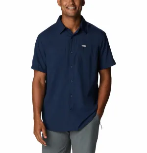 Luxury Mood Fall Mood Columbia Men Blue Silver Ridge Utility Lite Short Sleeve (Sun Protection)