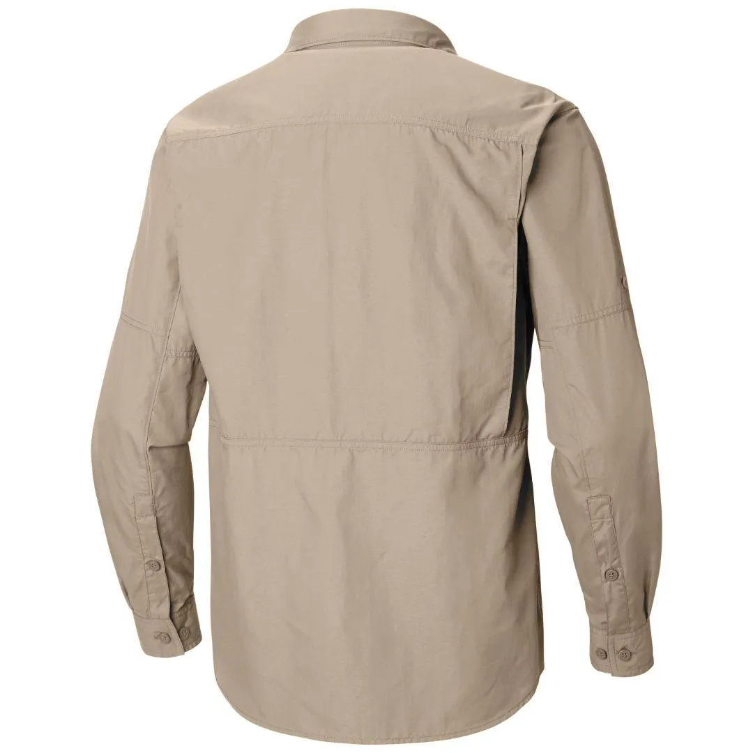 Columbia Men Brown Silver Ridge 2.0 Long Sleeve Shirt (Sun Protection) Run Core