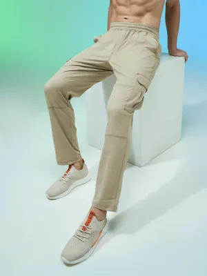 Men Solid Straight Fit Sports Cargo Trackpants with TS FLEXI Anti Chafe Seamless Edging