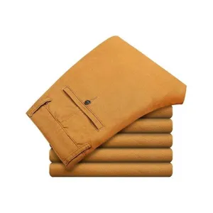 Men's Cotton Casual Pants  Stretch Male Trouser Long Straight Pants Cozy clothing