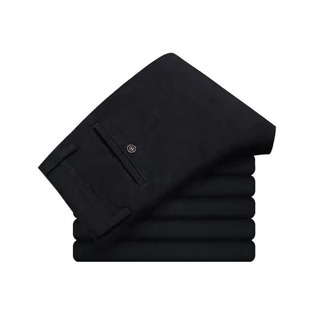 Men's Cotton Casual Pants  Stretch Male Trouser Long Straight Pants HypoallergenicYarn