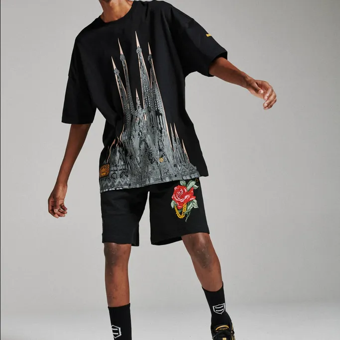 Long Sleeve Dolly Noire maglietta manica corta BENCH Sagrada Familia Tee ts104-tb-01 nero
