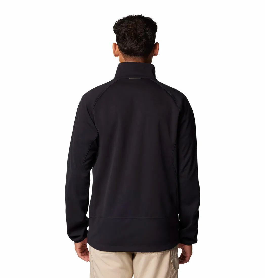 Columbia Men Black Outdoor Tracks Full Zip II Lined Comfort Stretch Movement
