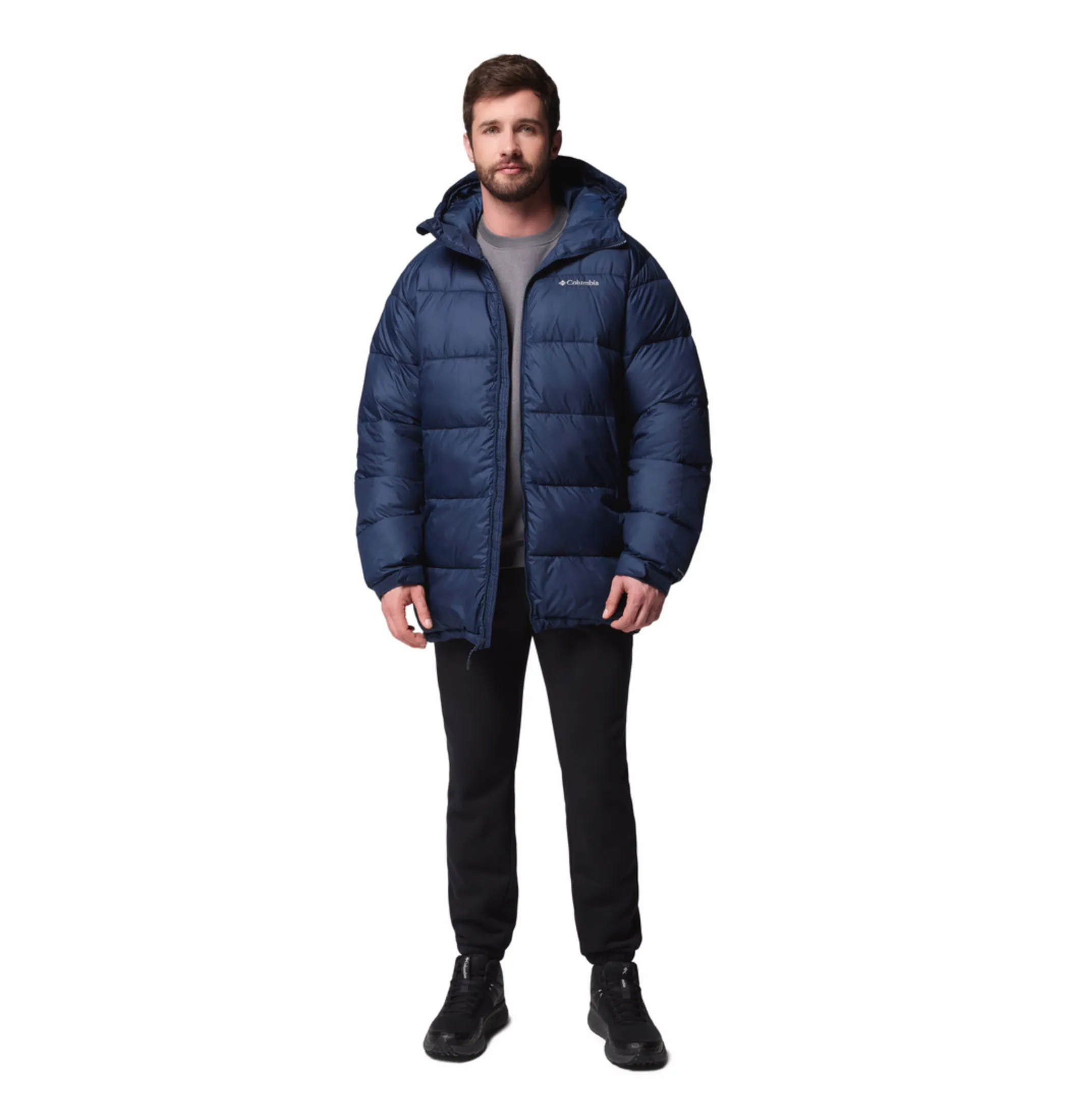 Columbia Men Navy Blue OmniHeat Reflective Pike Lake Parka Jacket Dresser