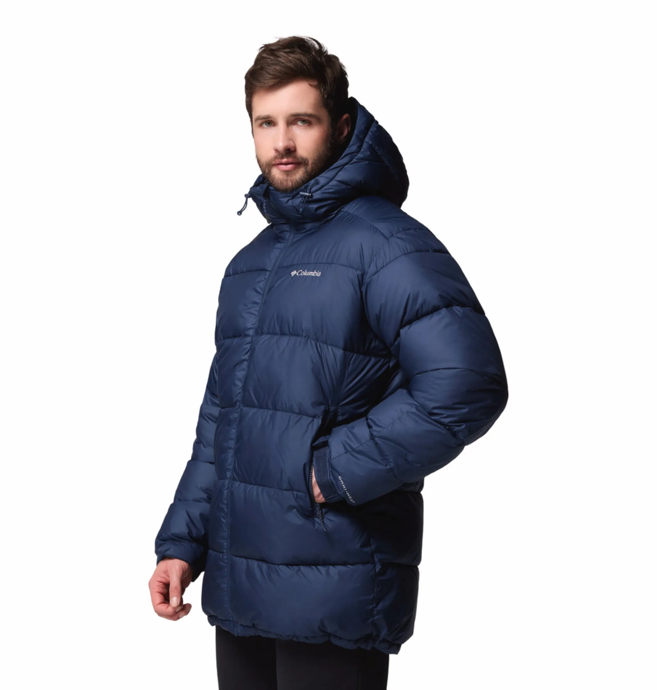 kind Backcountry Use Columbia Men Navy Blue OmniHeat Reflective Pike Lake Parka Jacket