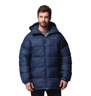 Columbia Men Navy Blue OmniHeat Reflective Pike Lake Parka Jacket Cozy Lining Mountain Ready