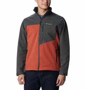 Columbia Men Orange Cruiser Valley Softshell Jacket Abrasion Resistant Fabric