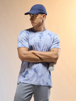 Men Printed Slim Fit Round Neck T-shirt with TECHNOCOOL  DurableSeams