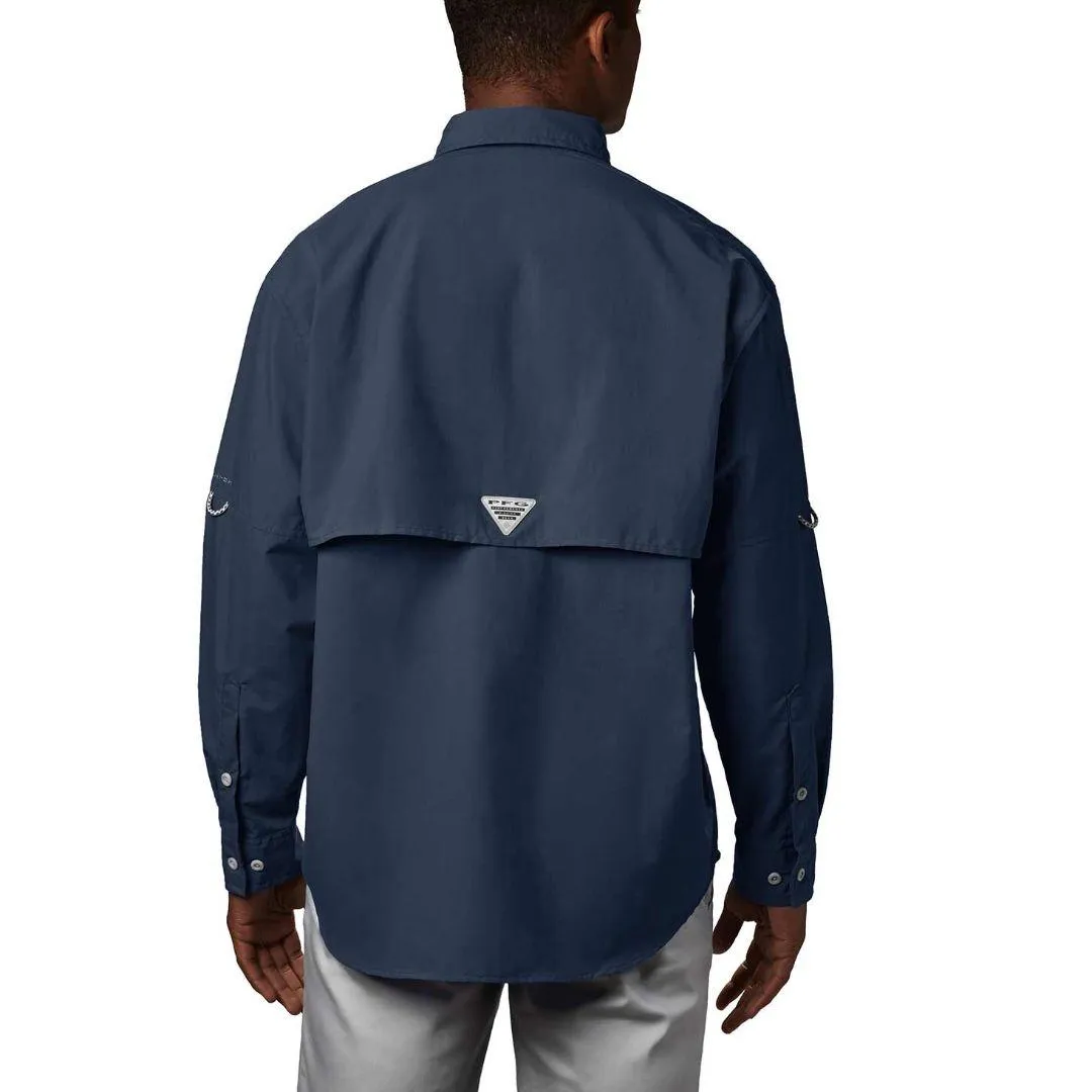 Classic Hoodie Columbia Men Blue Bahama II L/S Shirt (Sun Protection)