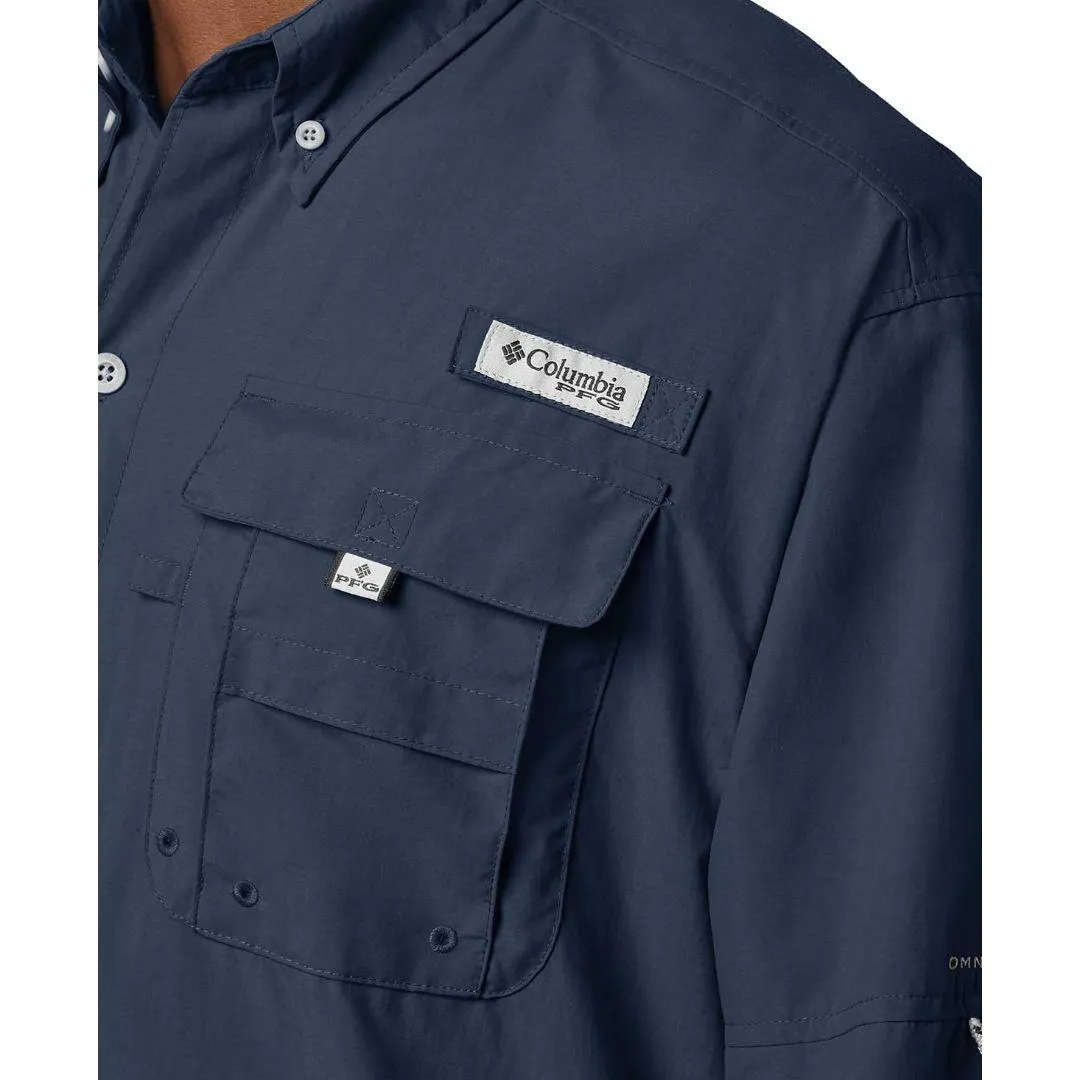 Columbia Men Blue Bahama II L/S Shirt (Sun Protection) Everyday Fashion Spirit Glow