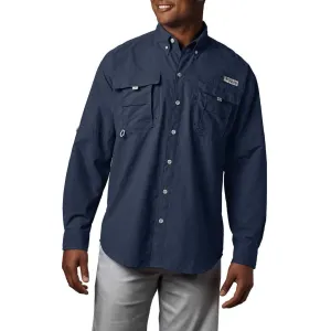 Columbia Men Blue Bahama II L/S Shirt (Sun Protection) Euro Mood Warm Layers
