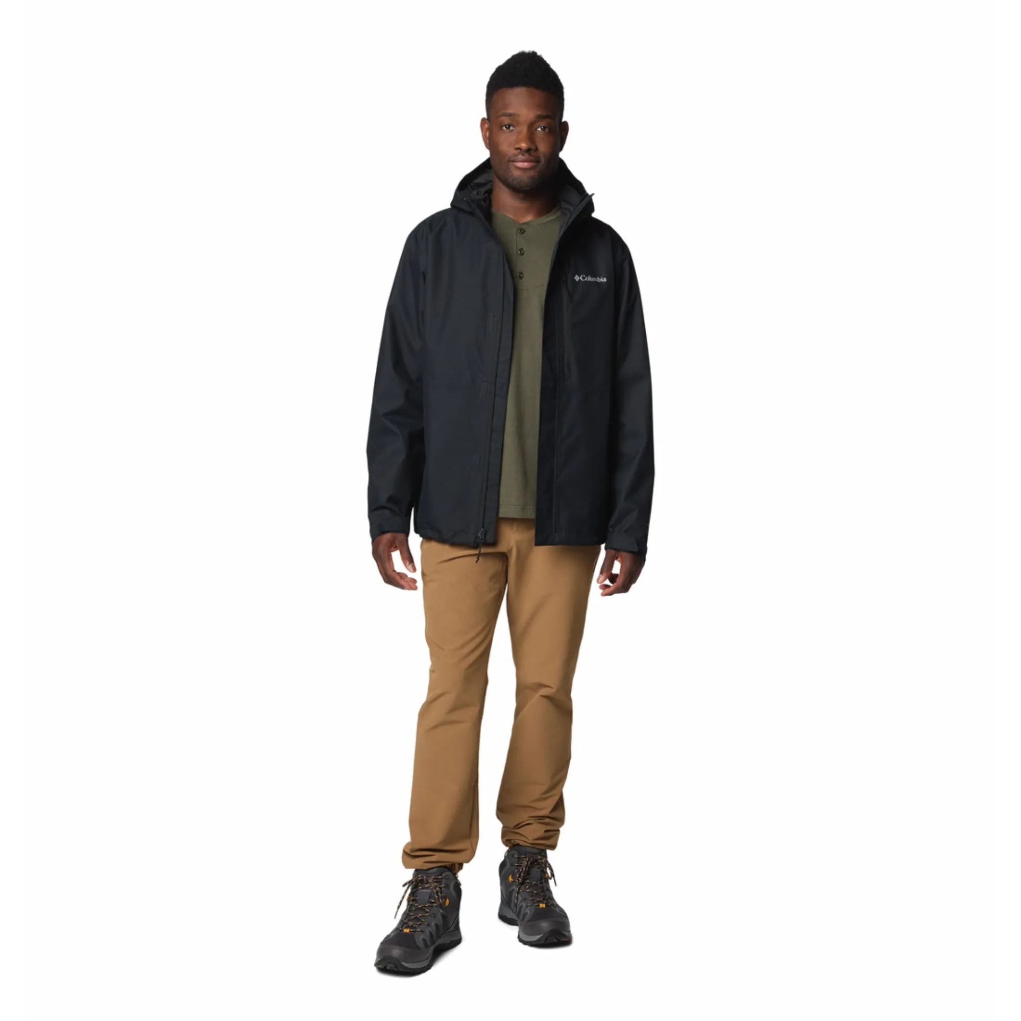 Modern Outerwear Mountain Ready Columbia Men Black Hikebound II Jacket Waterproof