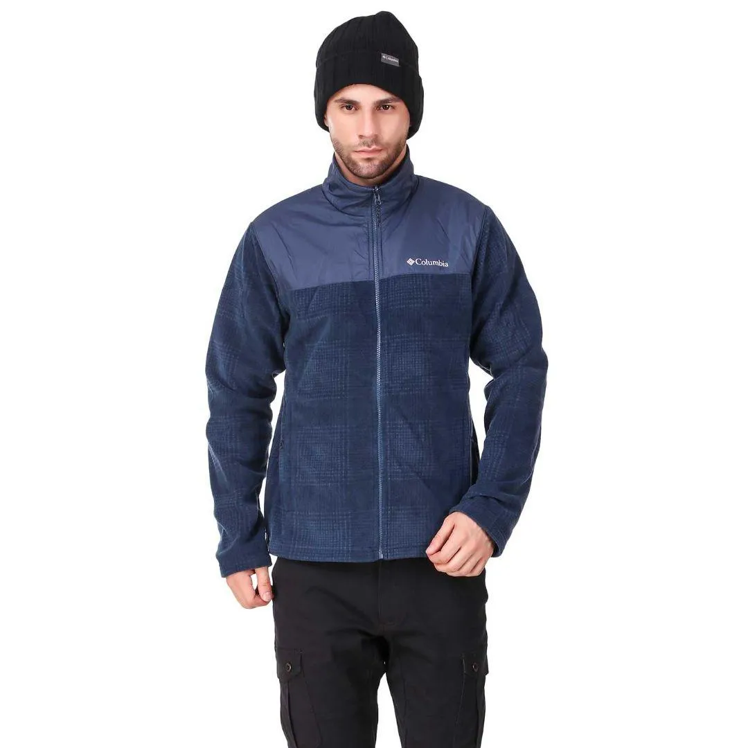 Columbia Men Blue Bugaboo II Fleece Interchange Jacket Soft Interior Lining