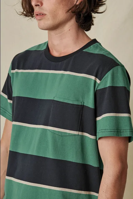 Globe T-shirt Bootleg Dreams a strisce GB02241007 SE sea MinimalistStitching Casual Chic Wear