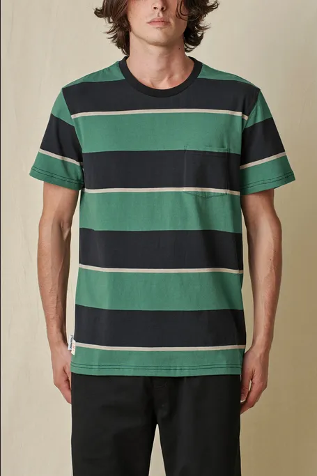 Light and Comfortable Globe T-shirt Bootleg Dreams a strisce GB02241007 SE sea