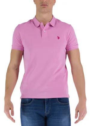 U.S. Polo Assn. Polo uomo manica corta King 41029 65079 305 rosa Perfect Layering ShrinkageControl Process