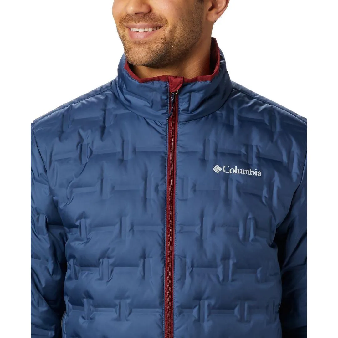 Zippered Closure Columbia Men Blue Delta Ridge Down Jacket