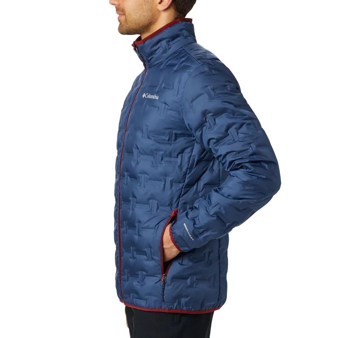 Columbia Men Blue Delta Ridge Down Jacket Compressed Packaging Belted