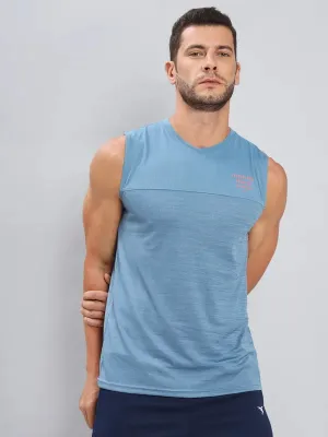 Cultural - valuable mesh panels Men Melange Slim Fit Crew Neck Innerwear Vest with DOUBLE COOL