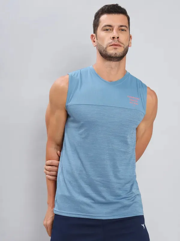 Men Melange Slim Fit Crew Neck Innerwear Vest with DOUBLE COOL Comfort Focused Design