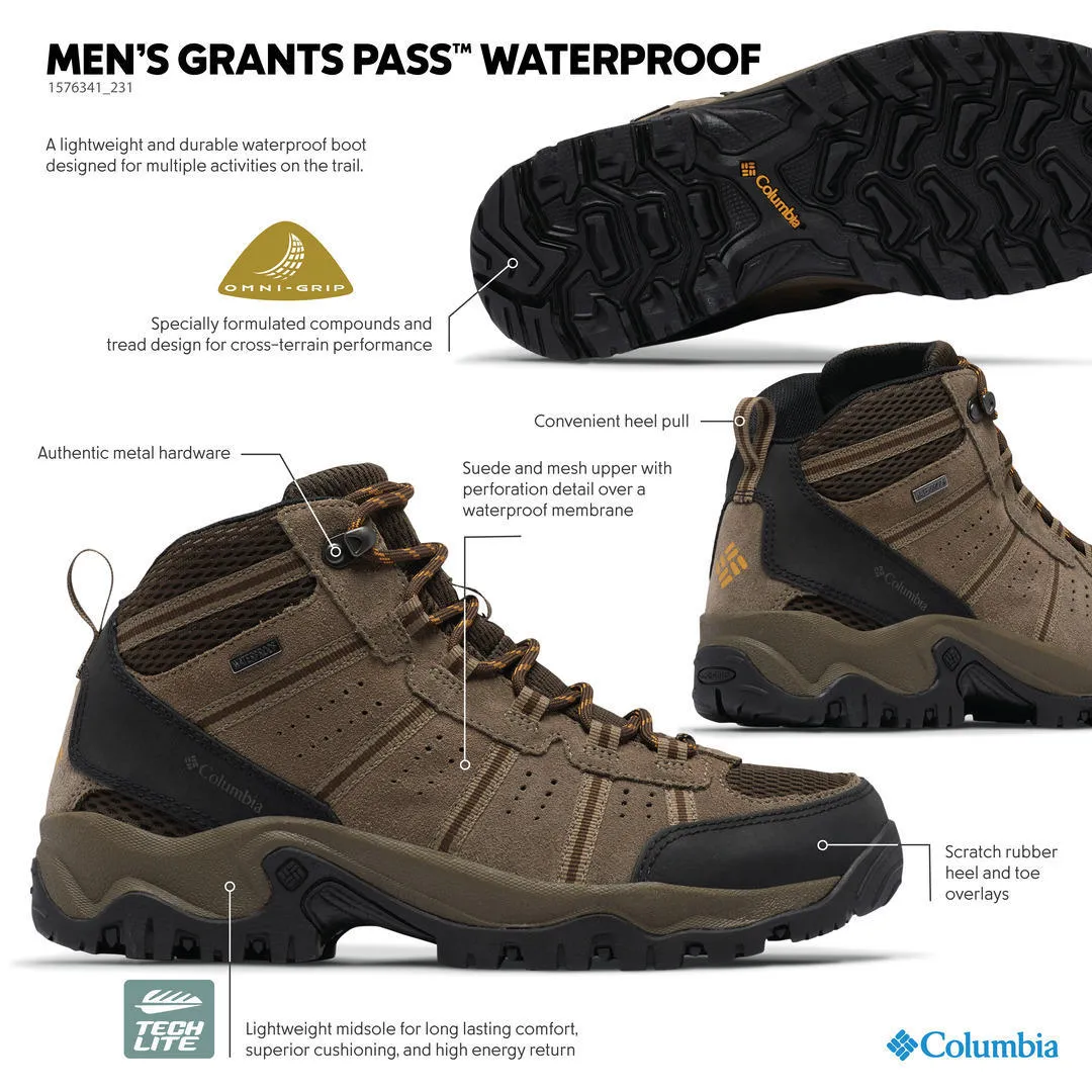 Hike Comfort Columbia Men Brown GRANTS PASS WATERPROOF