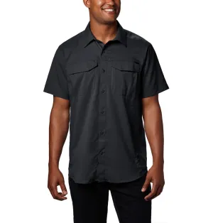 Fashion Footwear Columbia Men Black Silver Ridge Lite Short Sleeve Shirt (Sun Protection)