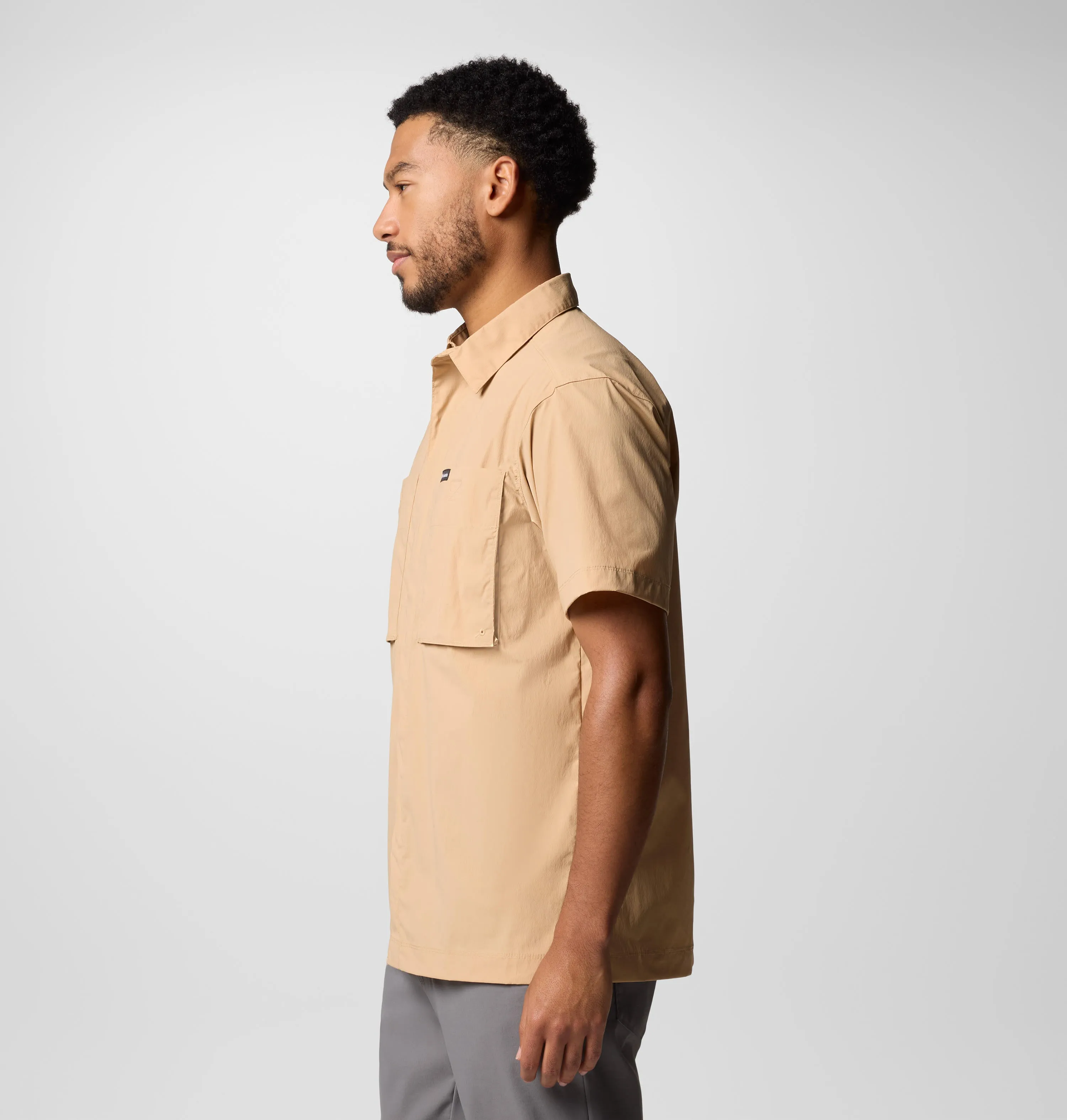 UVProtectionCloth Columbia Men Brown Black Mesa Utility SS Shirt