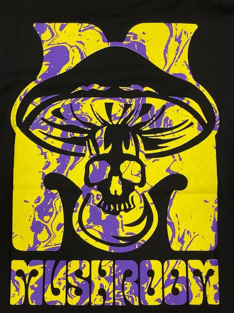 Mushroom T-shirt 19028-01 black SoftenedNeckline Cool Layering