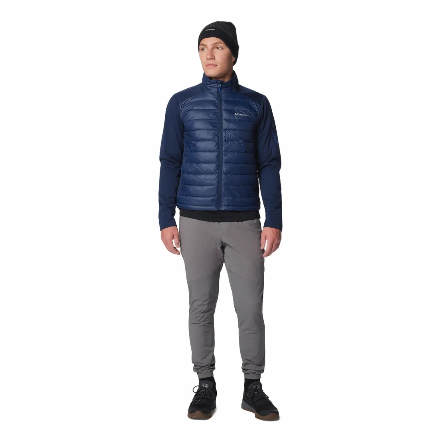 Hydrostatic Rating Tested Wind Proof Columbia Men Blue Columbia Tech Hybrid Softshell
