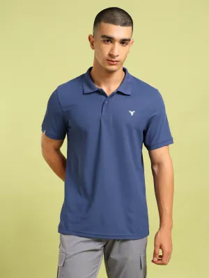 Chic Vibe Men Solid Slim Fit Polo T-shirt with MATPIQ