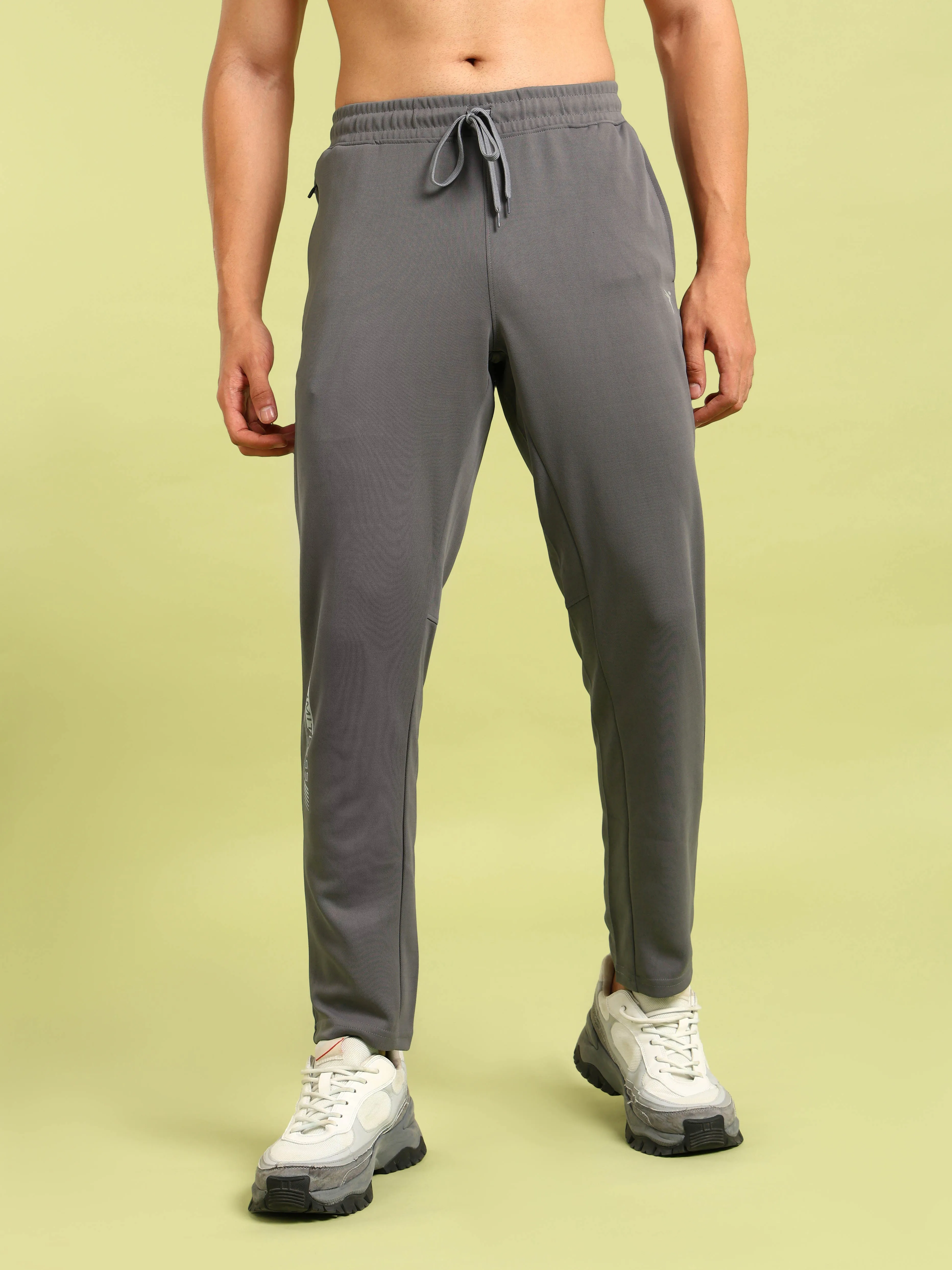 Men Solid Slim Fit Trackpants with ELASTO PLUS Easy Wear Flex Fabric